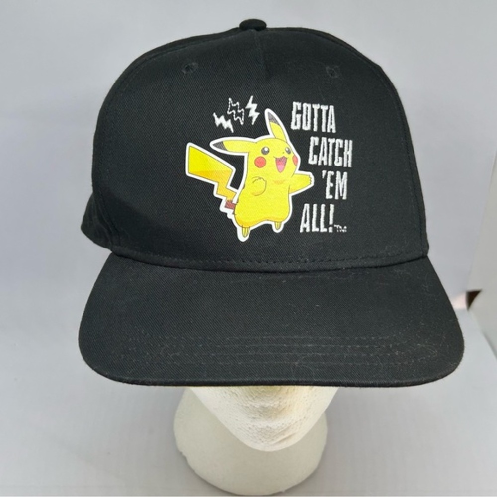 POKEMON PIKACHU CHARIZARD YOUTH SNAPBACK Black Ballcap Catch 'em All